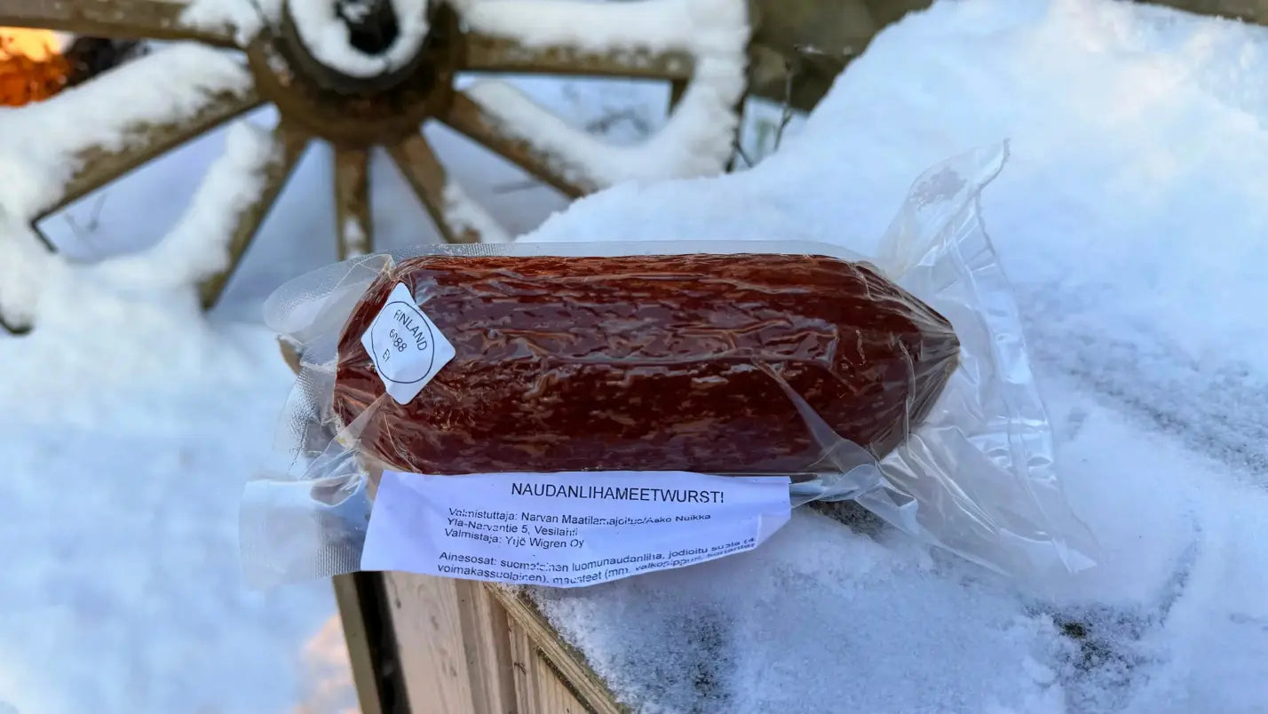 Luomu naudanliha meetwursti lähitilalta