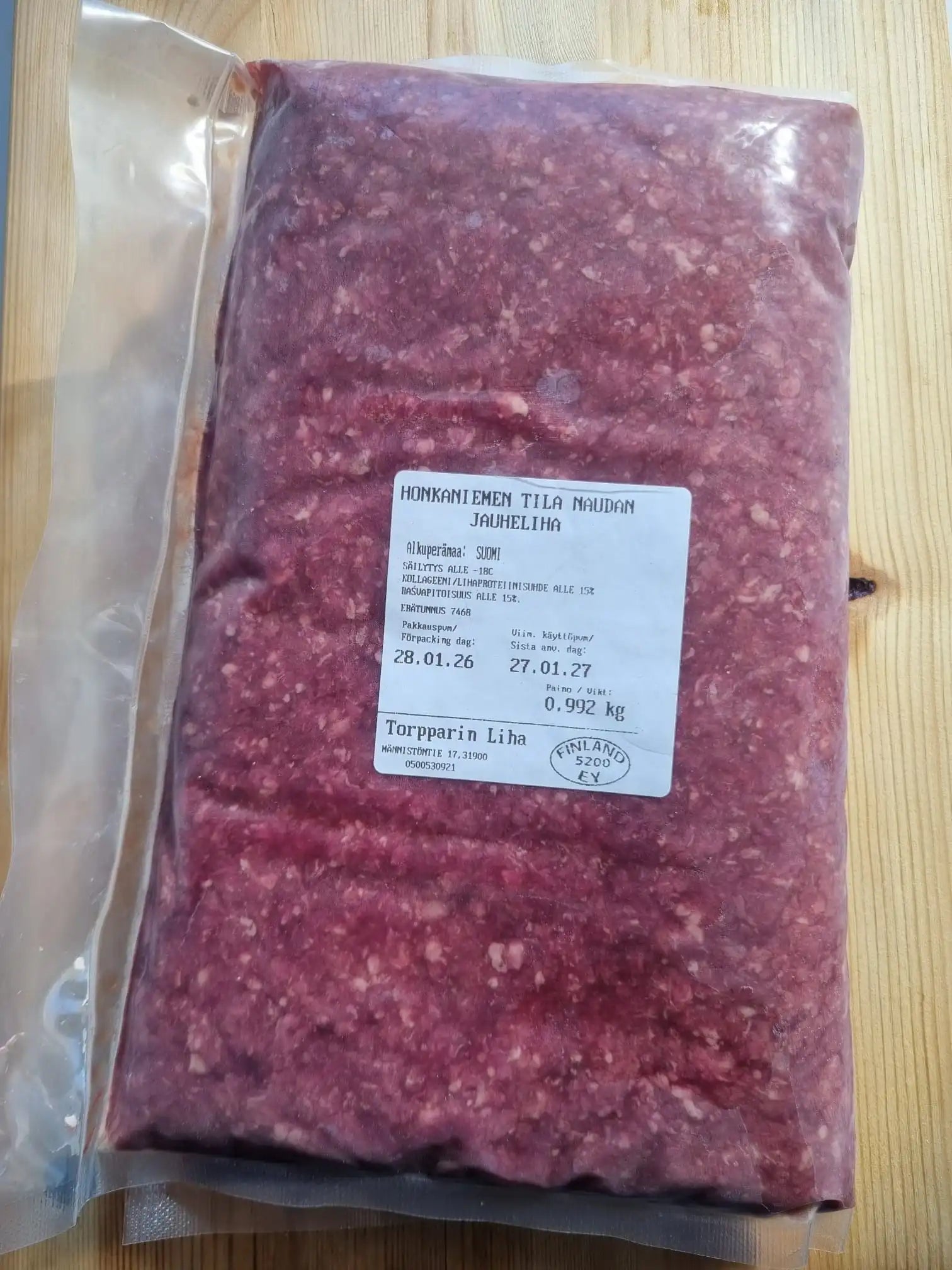 Honkaniemen jauheliha (1kg)